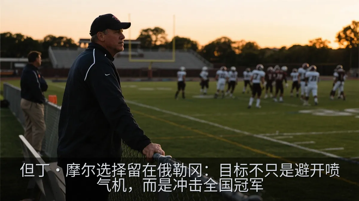 大学橄榄球教练在训练场边观察球队